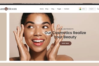 design skincare shopify store  skincare website  beauty  store skincare logo