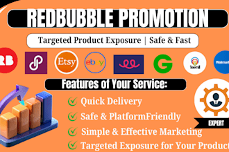 promote etsy poshmark redbubble walmart ebay depop groupon teemil teespring