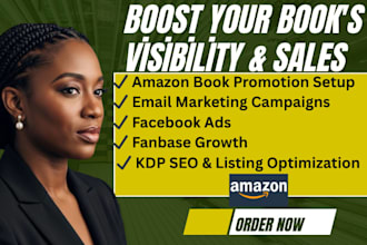 setup amazon book promotion email marketing campaign facebook ads fanbase growth