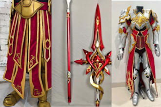 made custome cosplay armor cosplaygame weapon 3d mask prop sword for 3d printing
