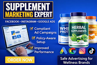 setup compliant facebook and instagram ads for supplement and wellness brands