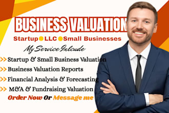 do business valuation for startups, bpo, small businesses, financial reporting