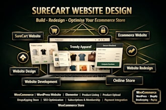 design redesign surecart ecommerce website product listing seo optimization