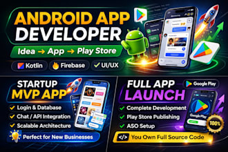 android app with clean UI UX, and play store launch