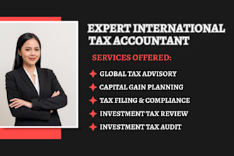 provide US tax advisory and tax planning to llc foreign owners as US CPA