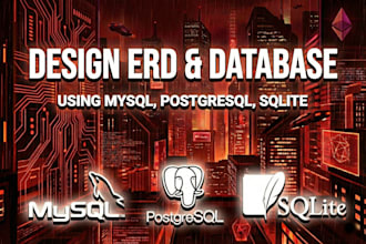 design erd and database using mysql postgresql sqlite