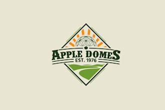 create an iconic logo for a dome greenhouse company