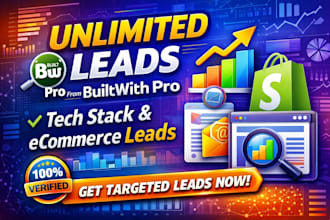 provide unlimited leads from buiiltwtih pro for any tech stack ecommerce leads