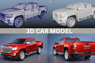 create realistic 3d car wrap, 3d car model, car edit, 3d car for 3d printing