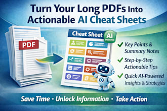turn your long PDF reports, books, or notes into actionable ai cheat sheets