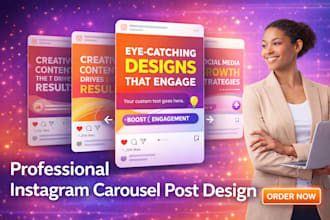 do social media carousel post design canva instagram design linkedin caousel