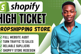 build shopify highticket dropshipping store shopify high ticket product research