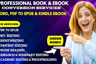 convert pdf word and indesign to epub kindle, mobi reflowable ebook format