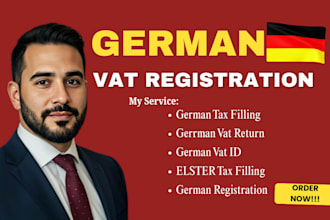 apply for german vat id, eori and lucid registration, vat number as  tax advisor