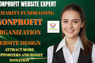 design a professional charity nonprofit website or crowdfunding website