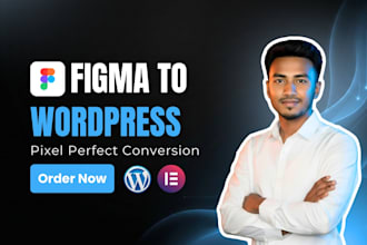 convert figma design to responsive wordpress elementor site