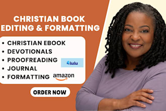 christian book editing proofreading  formatting memoir journal devotional editor