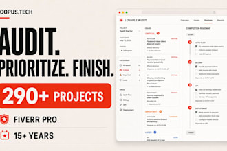 audit your lovable app and create a completion roadmap