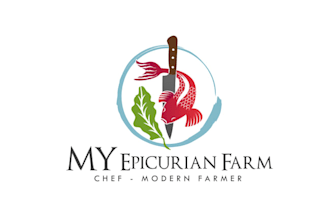 do aquaponic farm micro greens logo for gourmet restaurants