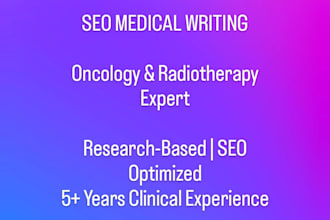 write SEO optimized oncology radiotherapy medical content