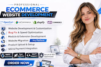 develop opencart oscommerce ecommerce website and fix bugs