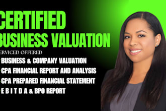 do CPA business valuation, commercial bpo or valuation appraisal, 409a valuation