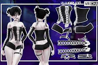 custom vrchat outfit, prop, clothing, asset, accessories, weapon for your avatar
