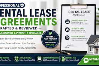 draft and review rental lease agreements for landlords and property managers