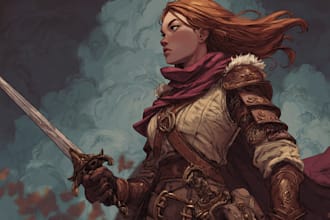 draw fantasy female, dnd illustration