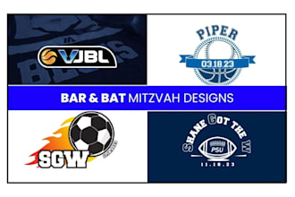 create bar mitzvah, bat mitzvah logo