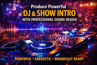 produce a powerful dj intro show intro with professional sound design