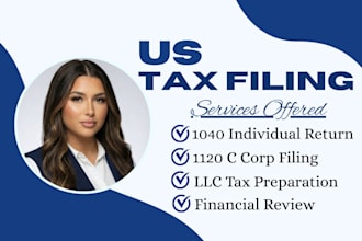 file US tax returns for corp and llc 1040, 1120, 1065, c corp, llc registration