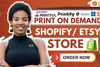 setup etsy print on demand shopify pod store design custom etsy shopify products