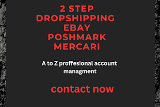 be your ebay 2 step dropshipping, ebay listing VA