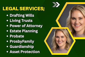 draft wills, trusts, and power of attorney estate planning documents