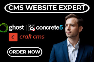 build craft cms or concrete5 website with custom design and cms integration
