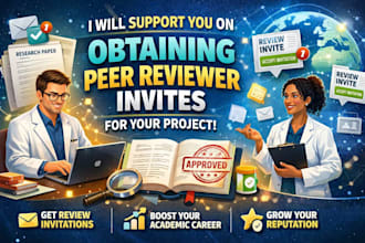 support you on obtaining peer reviewer invites for project