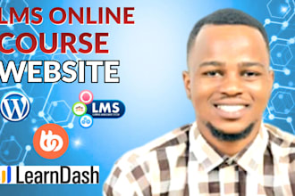 build lms online course website, learndash lms, wordpress lms elearning website