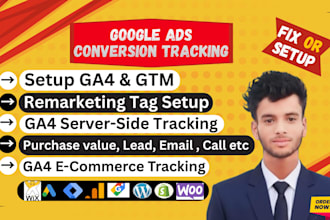 setup google ads conversion tracking, ga4 and enhanced tracking