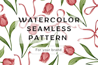 create watercolor seamless pattern for your brand