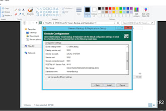 veeam backup installation, configuration management