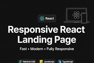 develop a responsive landing page using react