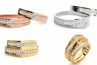 make 3d diamond ring design ready for casting stl file, 3d grillz for printing
