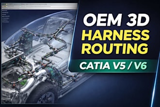 design oem standard 3d wiring harness routing in catia v5 v6