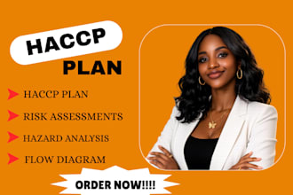 write full haccp plan food safety plan with sops gmp and fda compliance
