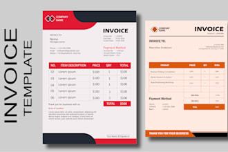 design professional custom invoice for your business