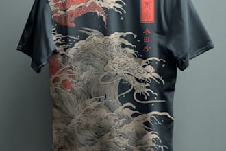 design japanese t shirt illustration