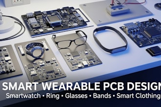 design smart wearable pcb for smartwatch, ring, glasses, band and smart clothing