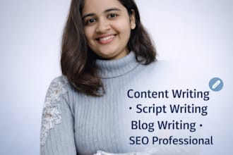 write SEO optimized blog posts and articles for your website