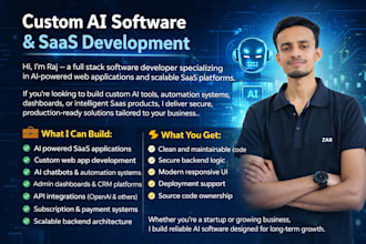 develop custom ai saas web applications